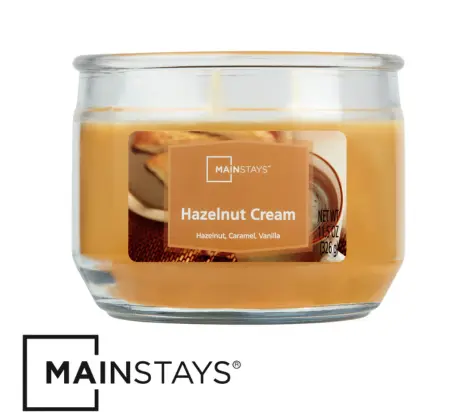 Mainstay 11.5oz Scented Candle, Hazelnut Cream 4-Pack
