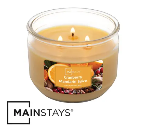 Mainstays 11.5oz Scented Candle 2-Pack (Cranberry Mandarin Spice)