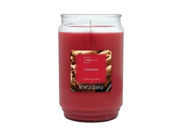 Mainstays Cinnamon Scented Single-Wick Large Glass Jar Candle Phone view