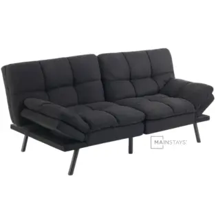 Mainstays Memory Foam Futon with 72" in Black