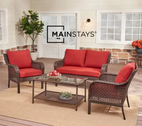 mainstays 4 piece patio set